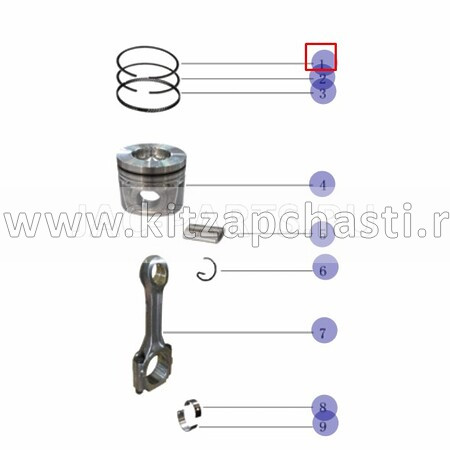 Кольцо компрессионное верхнее JAC T6 1004025FB